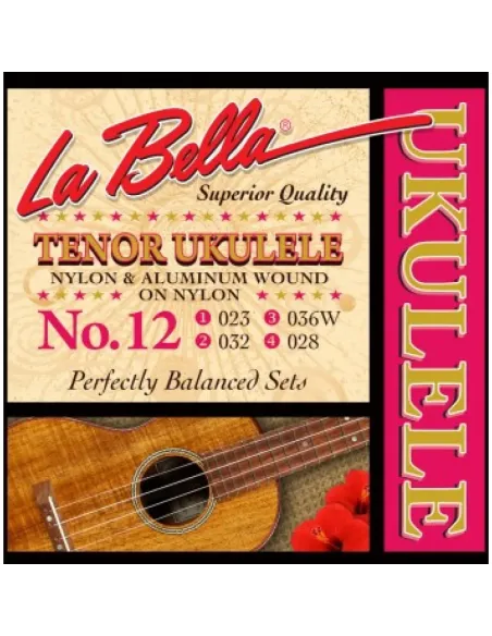 Juego Cuerdas Ukelele Tenor La Bella 12