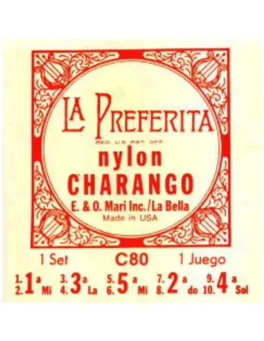 Juego Charango La Bella C-80