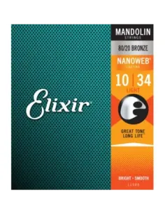 Juego Cuerdas Mandolina Elixir Nanoweb 11500 (10-34) 2