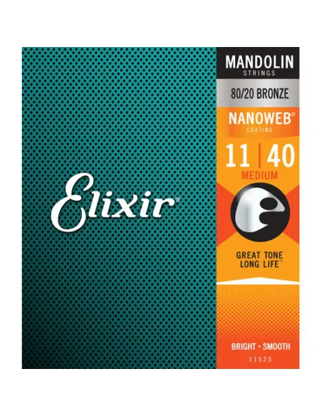 Juego Cuerdas Mandolina Elixir Nanoweb 11525 (11-40)