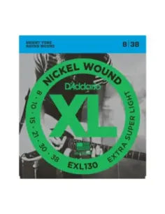 Juego Cuerdas Guitarra Eléctrica D'Addario EXL-130 008-038 2