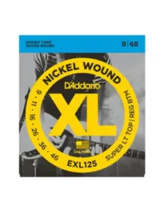 Juego Cuerdas Guitarra Eléctrica D'Addario EXL-125 009-046 2