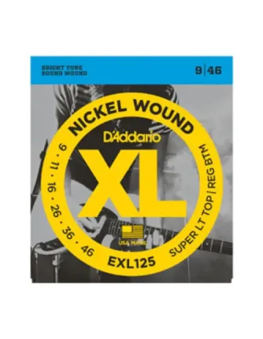 Juego Cuerdas Guitarra Eléctrica D'Addario EXL-125 009-046