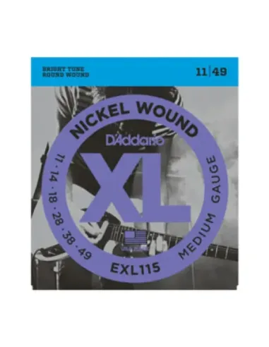 Juego Cuerdas Guitarra Eléctrica D'Addario EXL-115 011-049