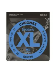 Juego Cuerdas Entorchado Plano Guitarra Eléctrica D'Addario ECG-25 12 2