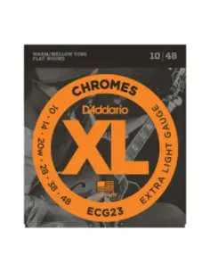 Juego Cuerdas Entorchado Plano Guitarra Eléctrica D'Addario ECG-23 10 2