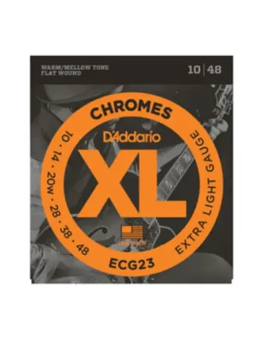 Juego Cuerdas Entorchado Plano Guitarra Eléctrica D'Addario ECG-23 10
