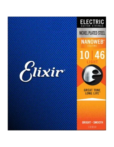 Juego Cuerdas Guitarra Eléctrica Elixir Nanoweb 12052 (010-046)