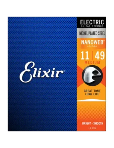 Juego Cuerdas Guitarra Eléctrica Elixir Nanoweb 12102 (011-049)