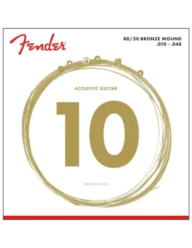 Juego Acústica Fender 70-XL 80/20 Bronze 010-048