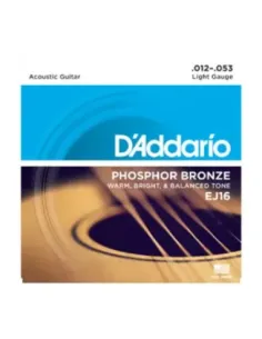 Juego Cuerdas Guitarra Acústica D'Addario EJ-16 012-053 2