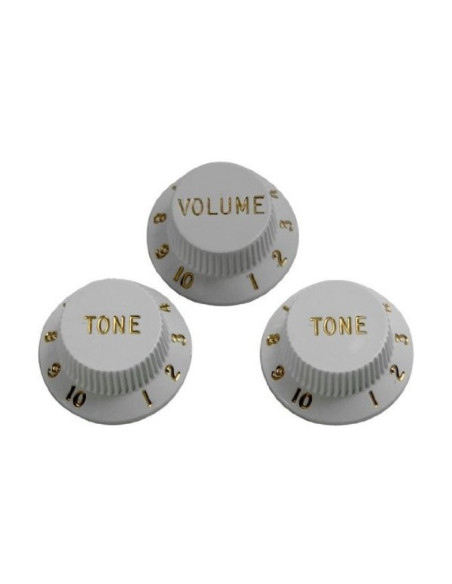 Botón Gotoh Stratocaster KW-240T-W Tono Blanco