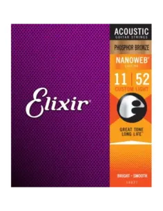 Juego Cuerdas Acústica Elixir Phosphor Nanoweb 16027 (11-52) 2