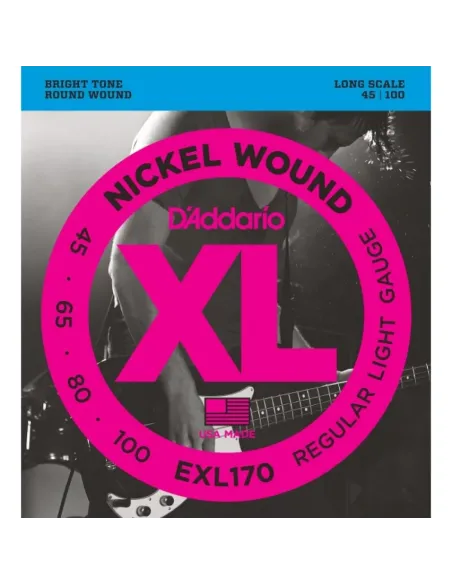 Juego Cuerdas Bajo D'Addario EXL-170 045-100