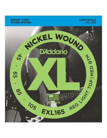 Juego Cuerdas Bajo D'Addario EXL-165 045-105