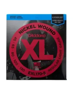 Juego Cuerdas Bajo 5 Cuerdas D'Addario EXL-170-5 045-130 2