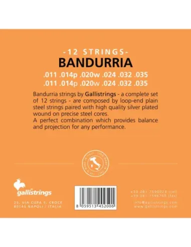 Cuerda 2 Bandurria Galli (Par)