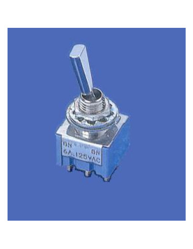 Mini Interruptor Gotoh MS-500HF 6P On-Off-On Crom