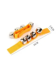 Muñequera Con Cascabeles Goldon 33402 Amarilla 2