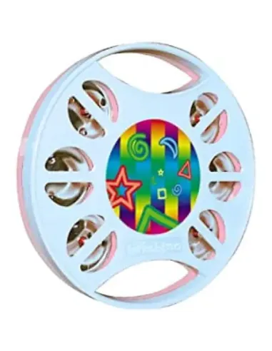 Pandereta Rhythm Tech Tambino Azul Rosa RT1500