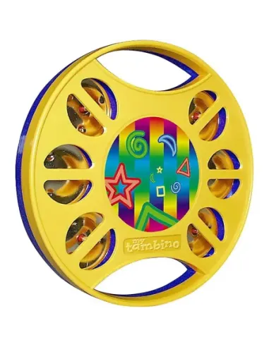 Pandereta Rhythm Tech Tambino Azul Amarilla RT1541