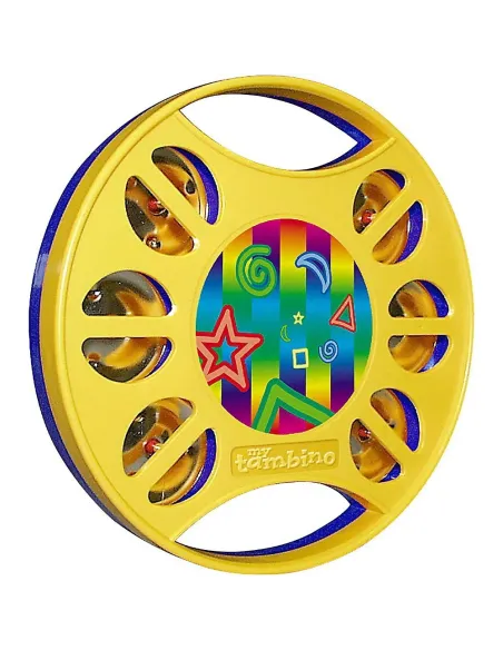 Pandereta Rhythm Tech Tambino Azul Amarilla RT1541