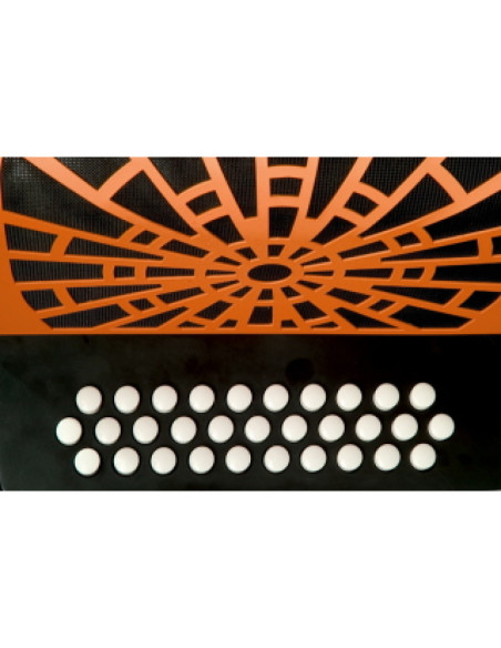 Acordeón Hohner Rey Vallenato GCF A-4925 Naranja