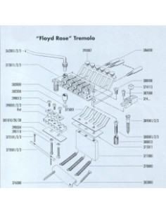 Recambios Floyd Rose Schaller Tornillo Barra Cuerdas Dorado 20200500