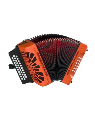 Acordeón Hohner Compadre GCF A-4825 Naranja