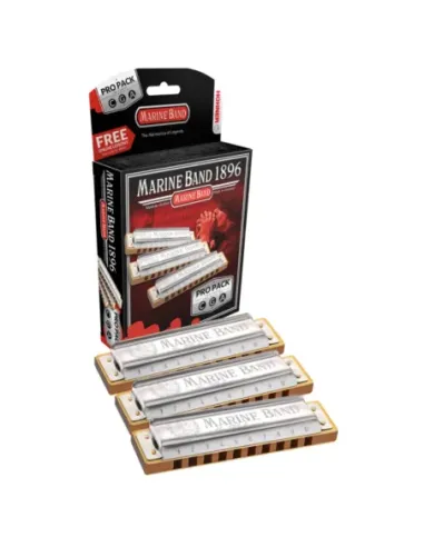 Propack 3 Armónicas Hohner Marineband A/C/G 1896xp
