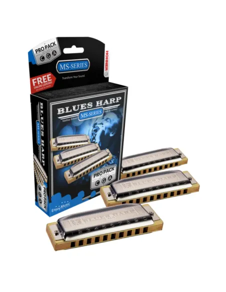 Propack 3 Armónicas Hohner Blues Harp A/C/G 5330xp