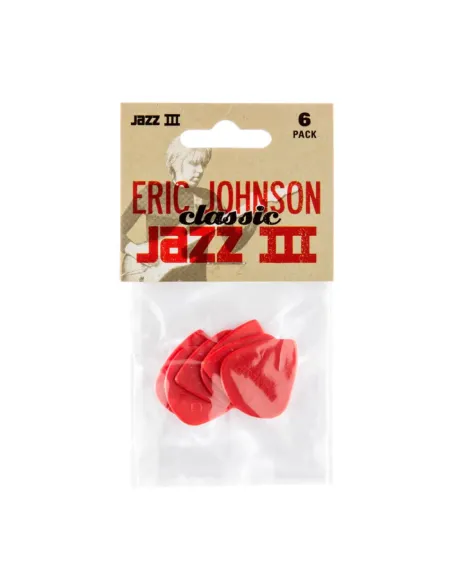 Bolsa 6 Púas Dunlop 47PEJ-3N Jazz III Eric Johnson