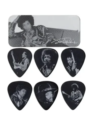 Lata 12 Púas Dunlop JHPT-05H Jimi Hendrix Silver Portrait 1