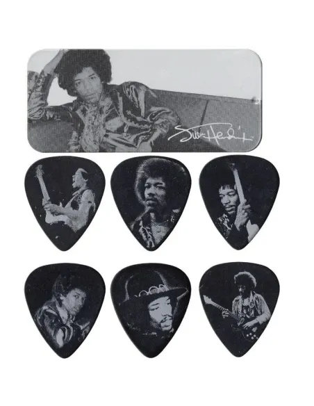 Lata 12 Púas Dunlop JHPT-05H Jimi Hendrix Silver Portrait 1