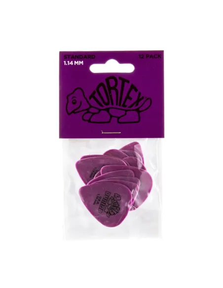 Bolsa 12 Púas Dunlop 418P-114 Tortex Standard 1.14mm Pickers