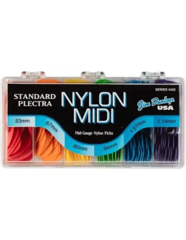 Caja 216 Púas Dunlop 4432 Nylon Midi