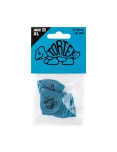 Bolsa 12 Púas Dunlop 498P-100 Tortex Jazz III Xl 1.00mm Pickers