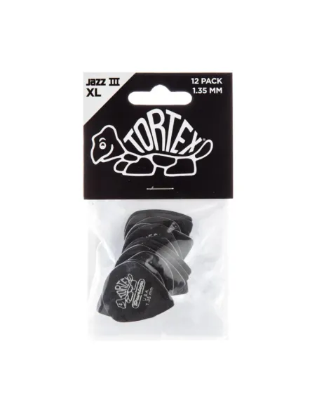 Bolsa 12 Púas Dunlop 498P-135 Tortex Jazz III Xl 1.35mm Pickers