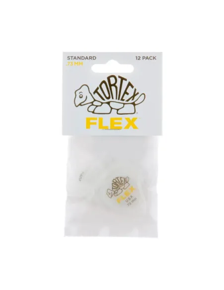 Bolsa 12 Púas Dunlop 428P-073 Tortex Flex Standard 0.73mm Pickers