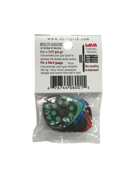 Bolsa 6 Púas Dava 6024 Control Grip Tips Combo