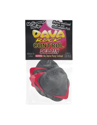 Bolsa 6 Púas Dava 1303 Rock Control Delrin