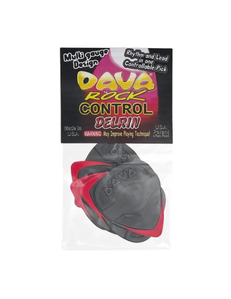 Bolsa 6 Púas Dava 1303 Rock Control Delrin