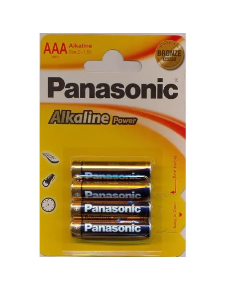 Blister 4 Pilas Panasonic 1,5V. LR03/AAA