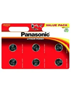 Blister 6 Pilas Botón Panasonic 3V. CR2032