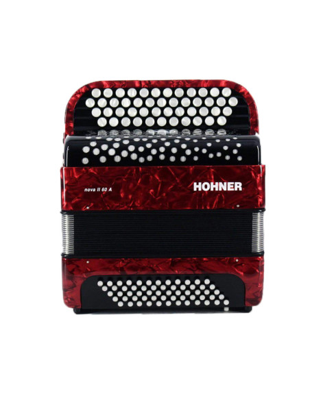 Acordeón Hohner A-1233 Nova II 60 bajos rojo