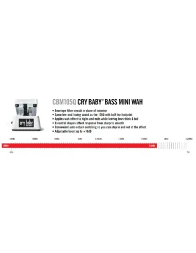 Pedal Dunlop Crybaby CBM-105Q Bass Mini Wah