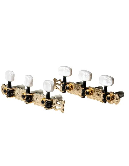 Clavijero Luthier Clásica JC88 Dorado combinado Negro con Lira