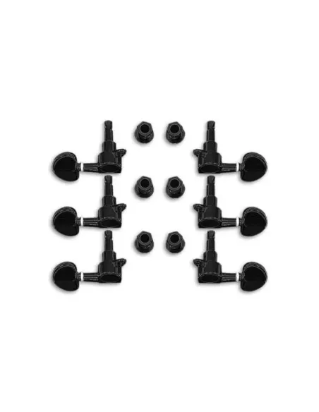 Clavijero Acustica/Eléctrica Luthier J03BK Negro 3+3