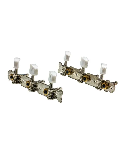 Clavijero Luthier Acústica JC68 Niquelado Tubos Metal Palomilla Pasta