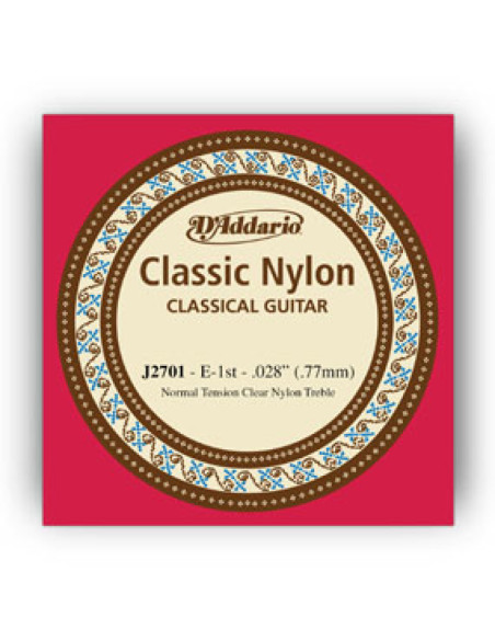 Cuerda 2 Guitarra Clásica D'Addario Student J-2702 Tensión Normal